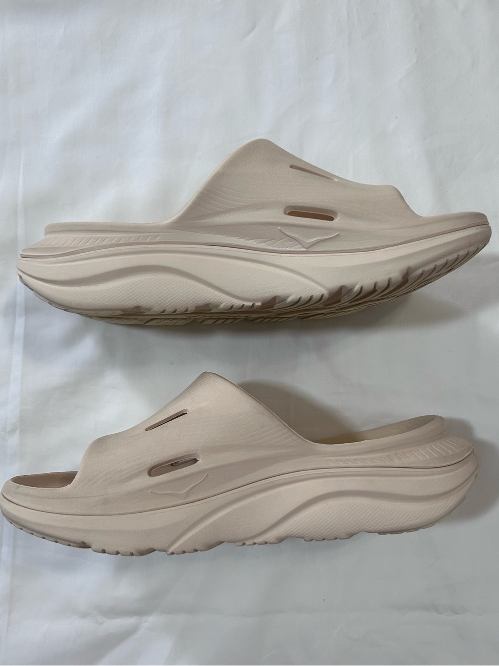 HOKA Beige Ora Recovery Slide,W7 - Picture 14 of 16